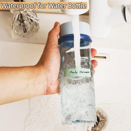 Waterproof Removable Labels Name Tags - 320PCS with Pen Adhesive Name Label Stickers for Water Bottles, Baby Daycare, Kids School Supplies, Home Office Organization