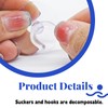 Kyuionty 30 Pack Suction Cup Hooks, 30mm Clear Plastic Suction