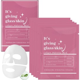 4pcs Glass Skin Collagen Mask, Korean Glass Skin Face Mask, Hydrating Face Mask For Firming & Moisturising, Anti Wrinkle Korean Skin Care Lifting Glowing, Reduce Fine Lines
