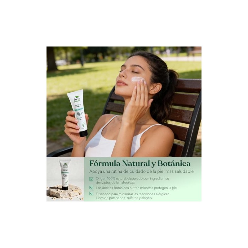 MAYA SOLAR Protector Solar Facial Fps 50+, 50ml (Piel Sensible