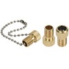 flintronic Brass Presta Valve Adapter, 3PCS Bike Pump Adapter, Schrader Valve Adapter for Bike-Gold