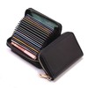 20 Cards Portable Leather Card Holder, Credit Card Bank Card