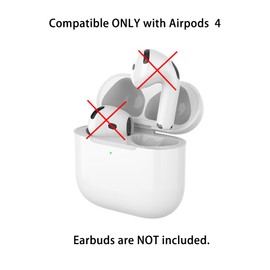 Estuche de carga compatible con Airpods de 4.ª generación, estuche de carga de repuesto para AirPods de 4.ª generación, estuches de carga inalámbrica con emparejamiento Bluetooth (sin auriculares)