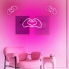 RLINZU Pink Heart Hand Neon Sign Battery/USB Powered LED Decorative
