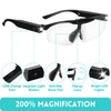 200% Magnifying Glasses with Light, Rechargeable LED Lighted Magnifying Eyewear,Flip-top