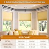 HOTOZON 1 Inch Heavy Duty Double Bay Window Curtain Rod,