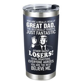 Qimofinee Gifts for Dad from Son,Daughter - Dad Gifts for Christmas, Fathers Day - Birthday Gifts for Dad -Funny Present for Dad - Dad Tumbler 20oz for Men Dad Husband and Grandpa