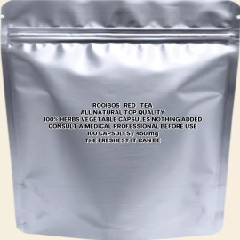 PRIORITY HEALTH AID ROOIBOS RED TEA Leaf Powerful Antioxidant Fresh Freshest 100 V Capsule 450 mg