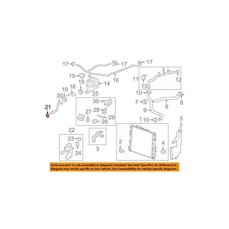 General Motors 12623461, Engine Coolant Pipe O-Ring