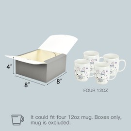 HUAPRINT Gery Gift Boxes with Lids, 8x8x4 inches,Bridesmaid Proposal Box,12 Sets,Kraft Paper Boxes for Wedding,Graduations,Father's Day,Anniversaries,Grooms Gifts,Present,Birthday