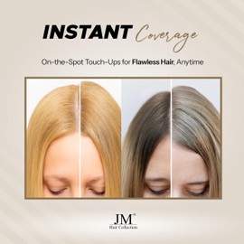 JM Hair Collection Root Cover Up – Light Blonde Temporary Hair Color Powder for Gray Coverage & Regrowth Touch-Up – Water-Resistant, Easy Application Compact for On-the-Go Use