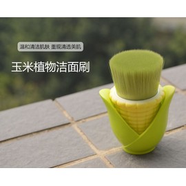 Manual Plant-Based Soft Bristle Corn Facial Cleansing Brush Brush 2ea