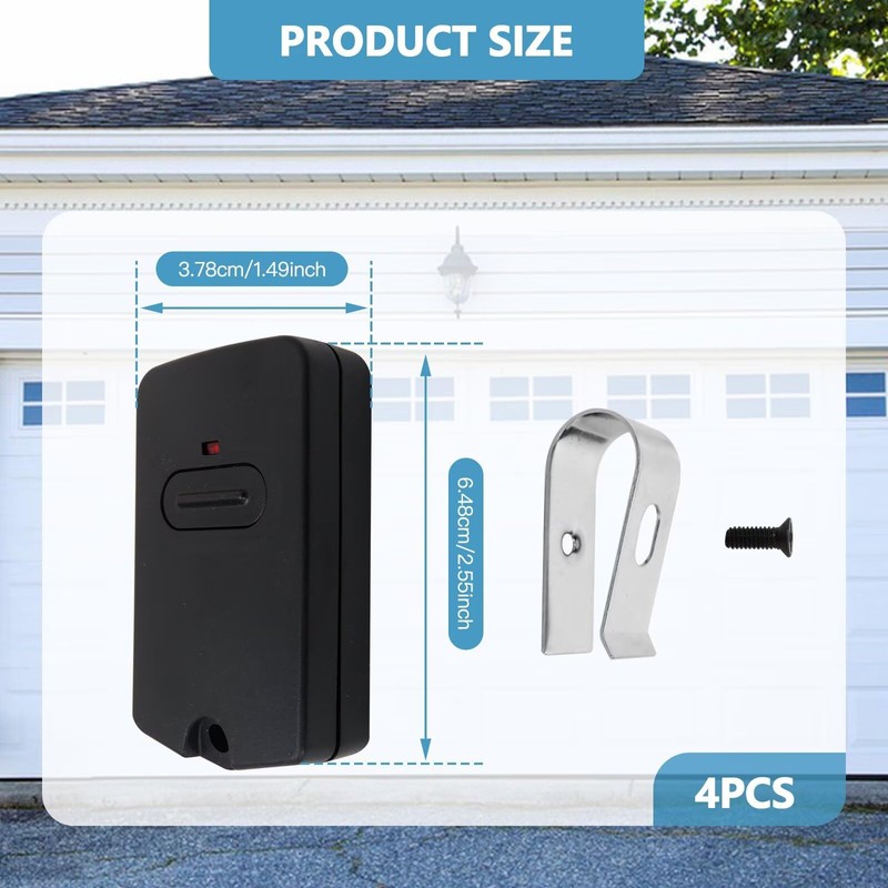 4-Pack RB741/FM135 for Mighty Mule/GTO Gate Opener Remote Replacement 318MHZ