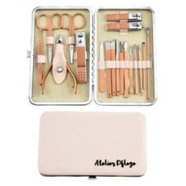 Atelier Plaguet Nail Clipper Nail Care 18 Piece Set Kit Pouch, 1 Set, Rose Gold / 아뜰리에플레게 손발톱 깎이 네일케어 18종 세트 키트 파우치, 1세트, 로즈골드