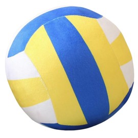 OUKEYI Volleyball Plush Pillow Toy, 8.6Inch/22cm Plush Stuffed Volleyball Pillow Round Pillow - Sport Plush Volleyball Decor for Kids Birthday (yellow white blue)