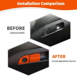 RT-TCZ for Challenger Glove Box Latch Handle Trim Cover Orange for Dodge Charger 2010 Up for Challenger 2015 Up for Chrysler 300C 2011 Up Orange Interior Accessories 2pcs