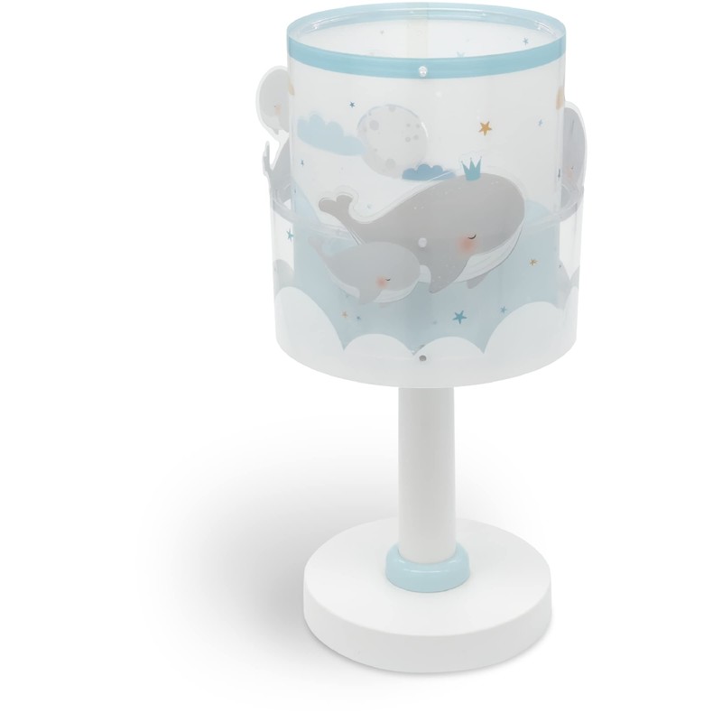 Dalber Children's Table Lamp Bedside Lamp Whale Dreams Blue Animals