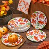Yungyan 50 Pcs Fall Leaves Party Plates Disposable Thanksgiving Paper