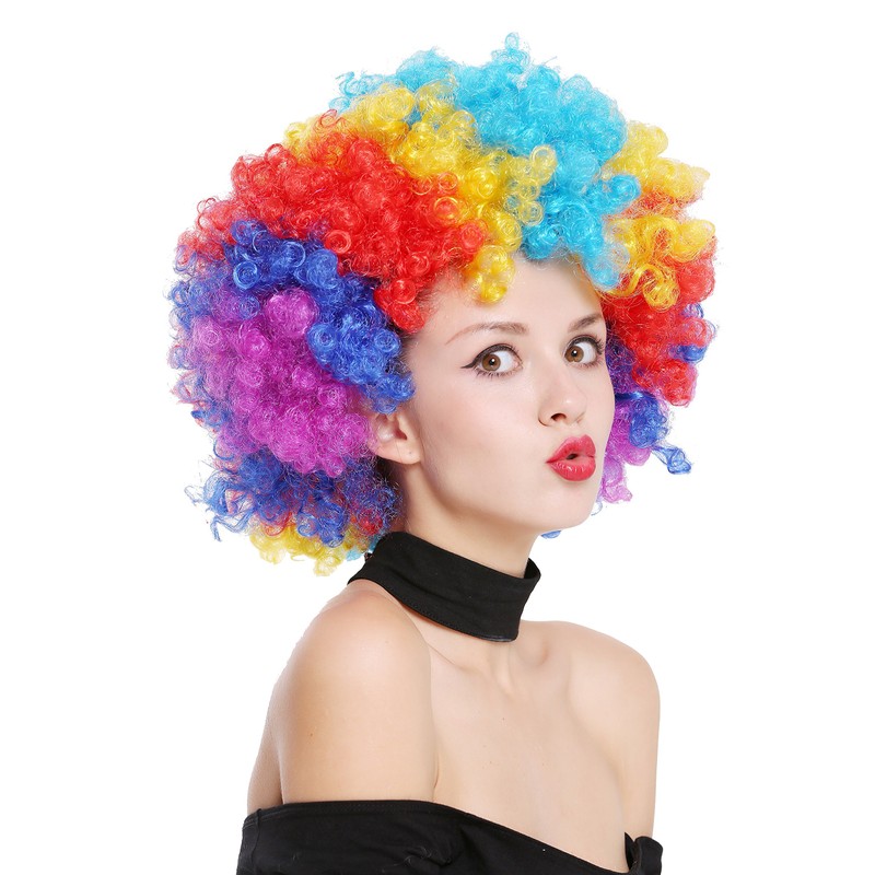 WIG ME UP - PW0011 Afro Wig Afro 70s Rainbow