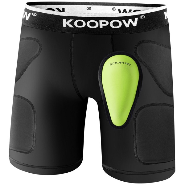 KOOPOW Youth Boys Padded Sliding Shorts Slider Pads with Soft