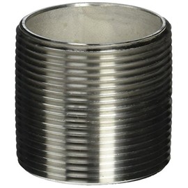 Merit Brass 4024-001 Stainless Steel 304/304L Pipe Fitting, Close Nipple, Schedule 40 Welded, 1-1/2" NPT Male, 1-3/4" Length (Pack of 10)