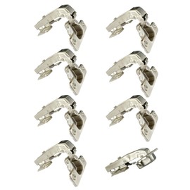 LIKERAINY 95Deg Inset Blind Corner Long-arm Hinge 35mm with Hydraulic Damper for Cabinet Door Soft Closing Stollen Hinges for Cupboard Wardrobe Doors Pack of 8