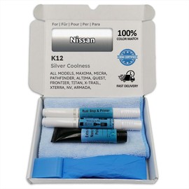 Genuine Colors Paint Pen Silver Coolness K12 for Nissan Silver Maximum Micra Pathfinder Altima Quest Frontier Titanium X-TRAIL XTERRA NV ARMADA Hybrid Coupe Van Hev