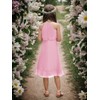 Galawaqe Kids A-Line Halter Neck Chiffon Junior Bridesmaid Dresses Girls