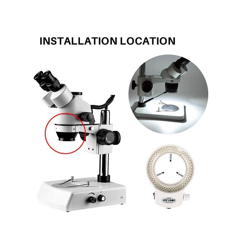 Tiamu LED Microscope Ring Light, Optical Stereo Microscope Ring Light