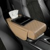Car Center Console Armrest Storage Box with Heightening Cushion and