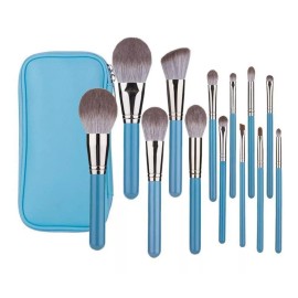 Divina Creacion Set 13 Brochas C/estuche Maquillaje Profesional Suave Pince