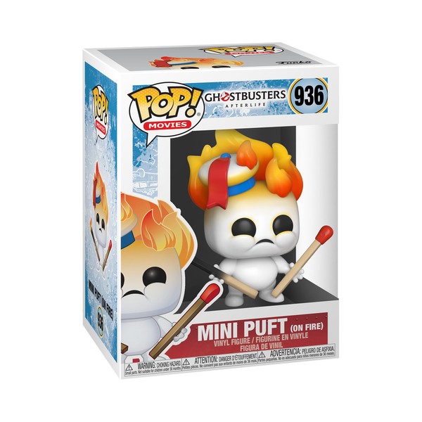 Funko POP Movies: Ghostbusters Afterlife - Mini Puft on Fire,Multicolor,Standard,48492