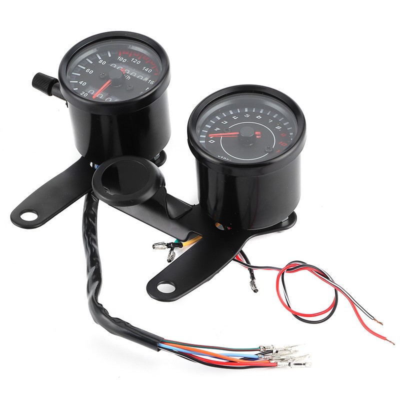 Universal Motorcycle LED Odometer Meter Tachometer Gauge Speedometer Instrument 12V