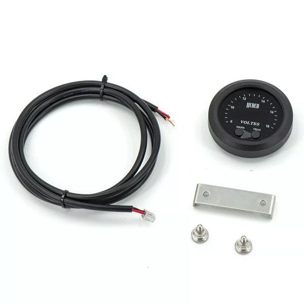 CNRAQR Universal Ultra-thin 52MM 18V Voltmeter Ultra-Thin Round W/Red Light