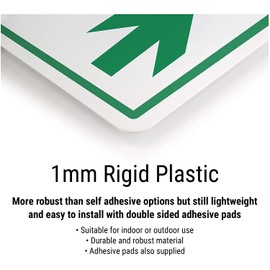 VSafety No Smoking Logo Prohibition Sign - Square - 100mm x 100mm - 1mm Rigid Plastic