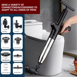 Unbranded High Pressure Swift Toilet Plunger Air Drain Blaster  Home Toilet Clog Remover - Black