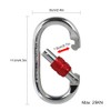 Oimzzr 25KN Professional Climbing Carabiner Screw Locking Gate Carabiner Heavy