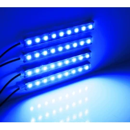 Car LED Strip Light, EJ's SUPER CAR 4pcs 36 LED Car Interior Lights Under Dash Lighting Waterproof Kit,Atmosphere Neon Lights Strip for Car,DC 12V(Blue)