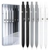 ZCOINS 6 Pcs 0.5mm Retractable Black Ink Gel Pens, Fine