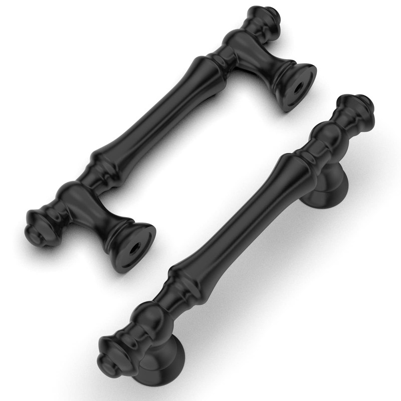 Amerdeco 10 Pack Matte Black Cabinet Pulls 3 Inch(76mm) Hole