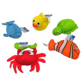 alldoro 60326 Aquanauts Bath Toy Set of 5 Polyester 10-12 cm Colourful Swimming Animals for Children