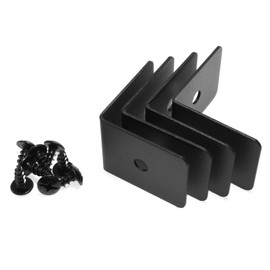 Maxmoral 4PCS Furniture Metal Corner Guards Black Decorative Corner Brackets 2x2x1.5 inch Table Chair Cabinet Closet Connector for Chests Farmhouse Barn Doors Wooden Frame Corner Fixer