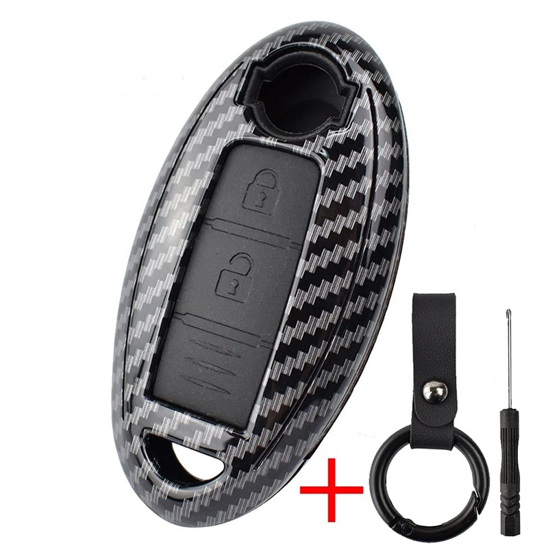 XUKEY Carbon Fiber Remote Key Shell Key Fob Case for