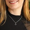 CLEVER SCHMUCK Cross Necklace in Heart Silver 19 mm &