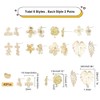 SUNNYCLUE 1 Box DIY 16 Pairs Flower Leaf Stud Earring