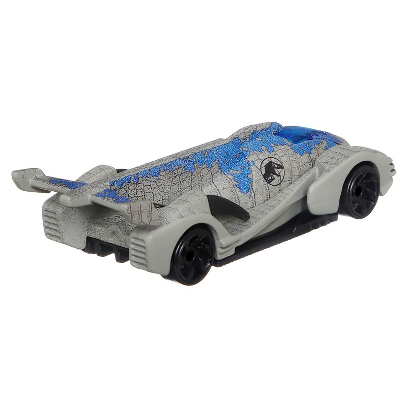 Hot Wheels Character Cars Velociraptor Blue, Toy Vehicle for Ages