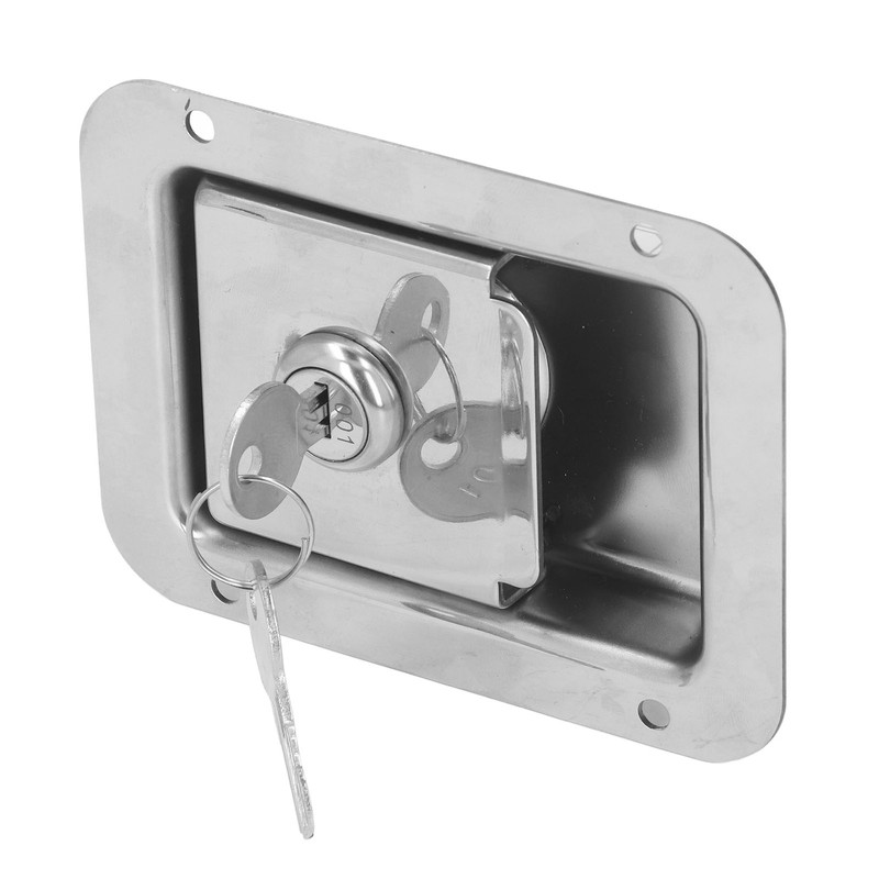 Travel Trailer Lock Stainless Steel Flush Mount Paddle Type Toolbox