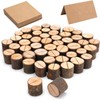70Pcs Wood Place Card Holders, Rustic Real Wood with Wooden