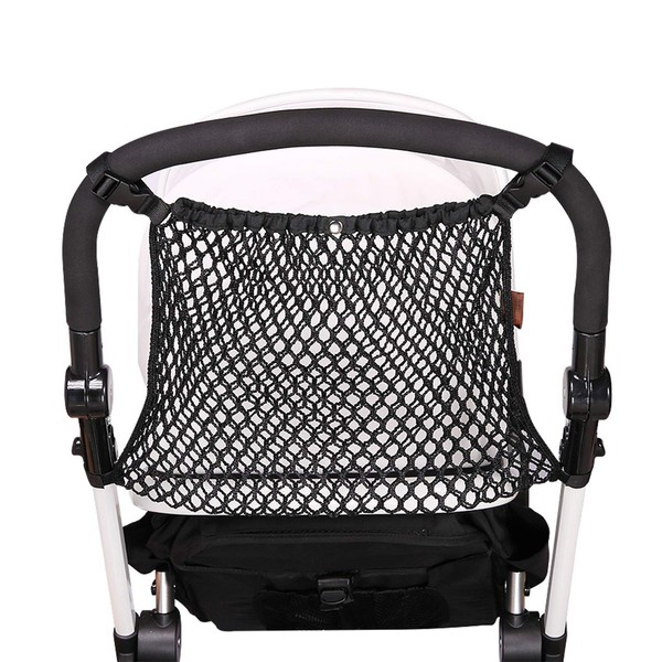 Universal Baby Stroller Organizer Polyester Net Mesh Storage Bag with