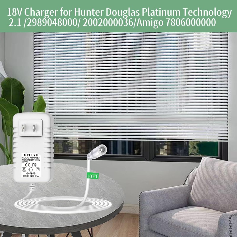 18V Charger for Hunter Douglas PowerView 2002000036 7806000000 2989048000 Amigo